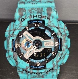 Casio G-Shock GA-110SL-3A Turquoise Splatter Edition NEW/UNUSED